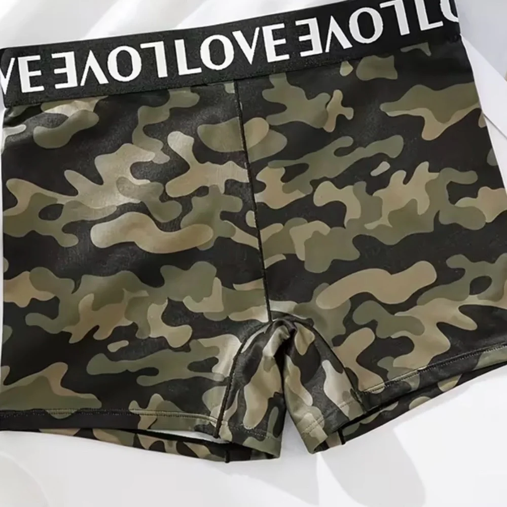 Love Camo High-Waist Bike/Yoga Shorts - Picture 5 of 6
